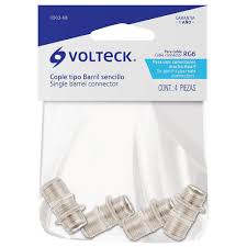 Conector union coaxial RG6 4 pcs - VOLTECK