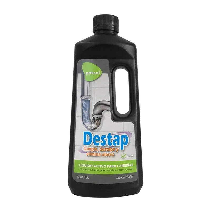Destap botella limpia, destapa y elimina olores 1L PASSOL