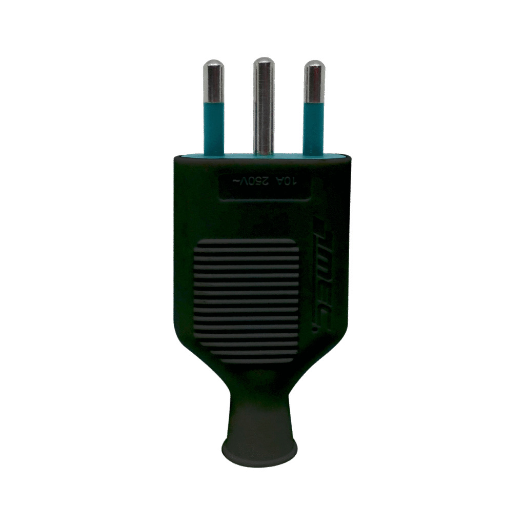 Enchufe volante profesional NEGRO 10A 2P + T - MEC