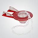 Flapper con cadena plastica, borde rojo