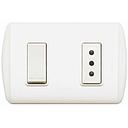 Interruptor 9/12 + Toma corriente 10A embutido MEC