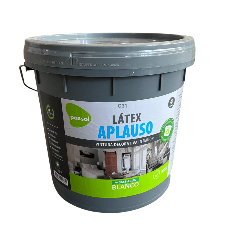 Latex aplauso BLANCO tineta 4 gal - PASSOL
