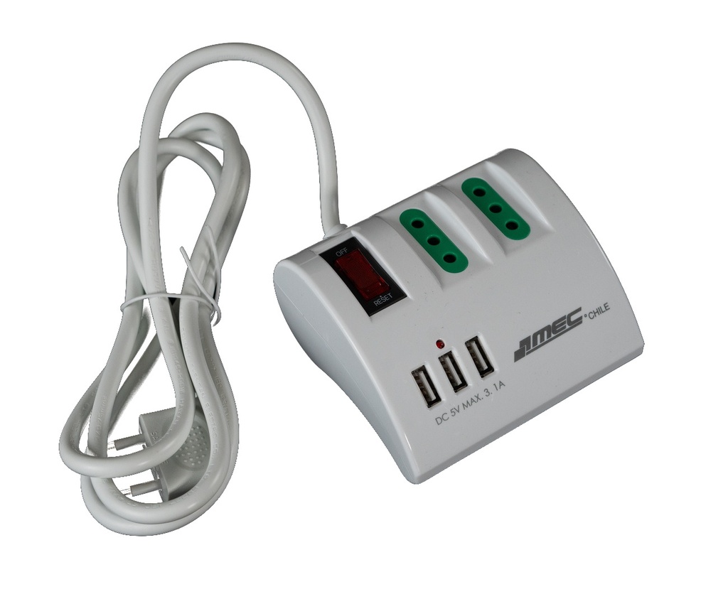 Alargador de escritorio AC/USB 3.1 - MEC