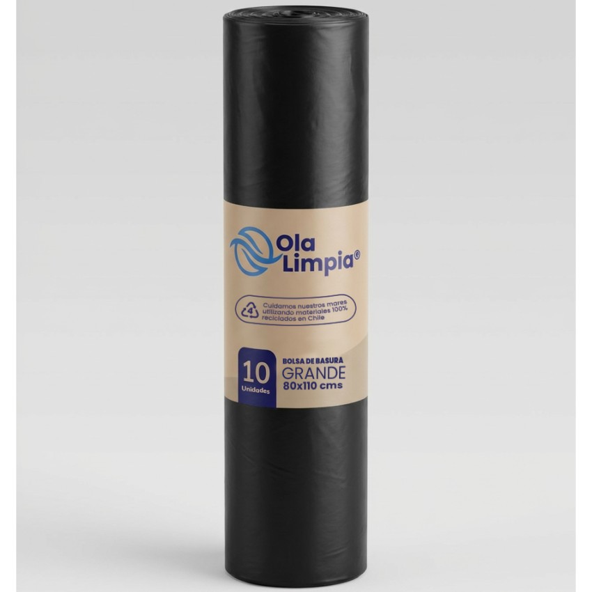 Rollo bolsa de basura reciclada 80x110 - OLA LIMPIA