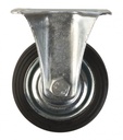 Rueda goma C/BASE fija 4" llanta metalica LIOI U