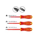 SET de destornillador industrial aislado VDE PH/SL 3 PIEZAS INGCO