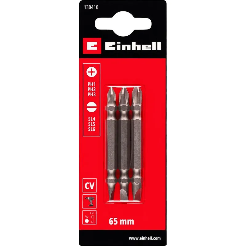 Set 3 puntas doble 65mm - EINHELL