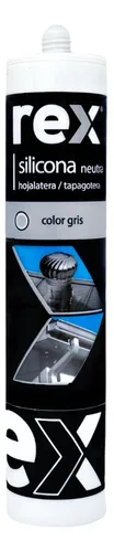 Silicona neutra neutra GRIS techo/canaleta 300ml - REX