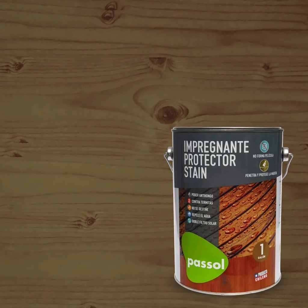 Stain impregnante para maderas ROBLE galón - Passol