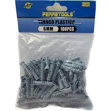 Tarugo nylon 6mm bolsa 100pcs - FERRETOOLS