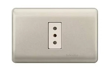 Tomacorriente 10A simple ABS ARMADO CHAMPAGNE BEIGE - SINTHESI