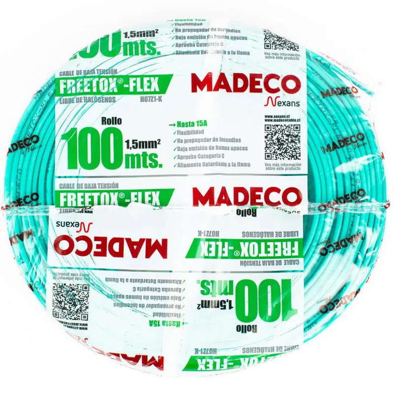 CABLE EVA 2.5mm H07Z1-K ROLLO VERDE 100 MTS