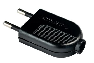 [KGCL6131] Enchufe macho plano NEGRO S/R S/T 250V 10A 2P - MEC