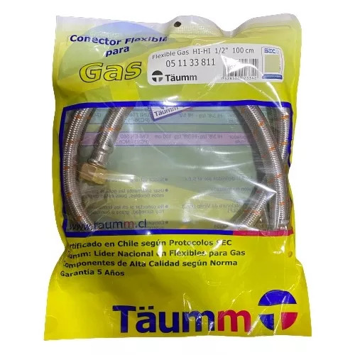 Flexible para gas HI HI 1/2" 100cm TAUMM