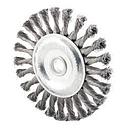 Grata circular de metal trenzado esmeril de banco 150mm/6" - INGCO