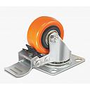 [RUIN6044] Rueda industrial naranjo giratoria 1 1/2" C/freno UYUSTOOLS UNIDAD