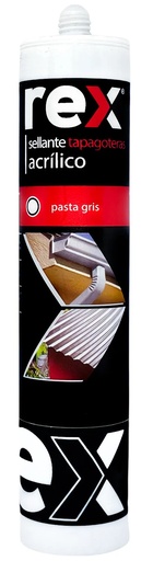 Sellante tapagoteras acrilico pasta GRIS - REX
