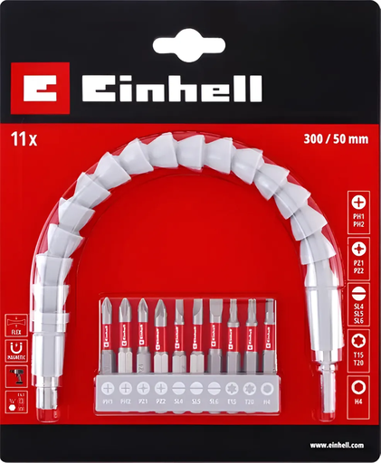 [PUPH3500 kwb] Set 10 puntas + eje flexibles - EINHELL