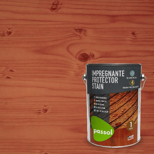 [DEES0327] Stain impregnante para maderas CAOBA 1/4 galón - Passol