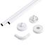 [TUCO2363] Tubo cortina esquinero BLANCO 80x80 cm INOXCROM