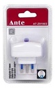 [ADTR6417] adaptador triple blanco 10A 220v 2P+T ANTE