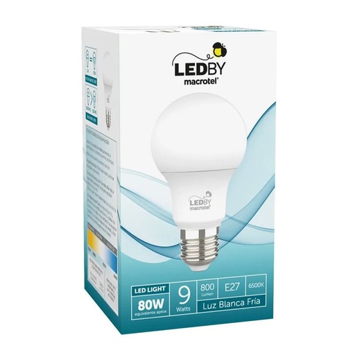 ampolleta led A60 9W luz fria LEDBY