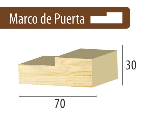 marco de puerta interior 1 1.5 x 3 (30x70)
