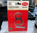 [NU7C6375] numero 8 7cm bronceado POLI