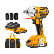 [SETA3573] pistola de impacto 1/2 industrial + 2 baterias y 1 cargador 20V 2A.H INGCO I19