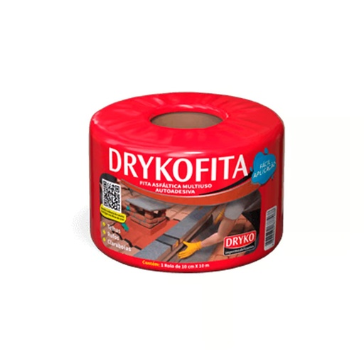 CINTA SELLA GOTERAS ALUMINIO ASFALTO 10 CMS X 1 MT DRYKOFITA
