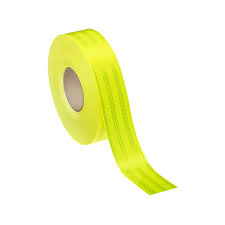 Cinta reflectante AMARILLO LIMON x 1mt 45metros el rollo 3M